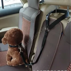 Cinturón de seguridad ajustable nailon para perros en el coche