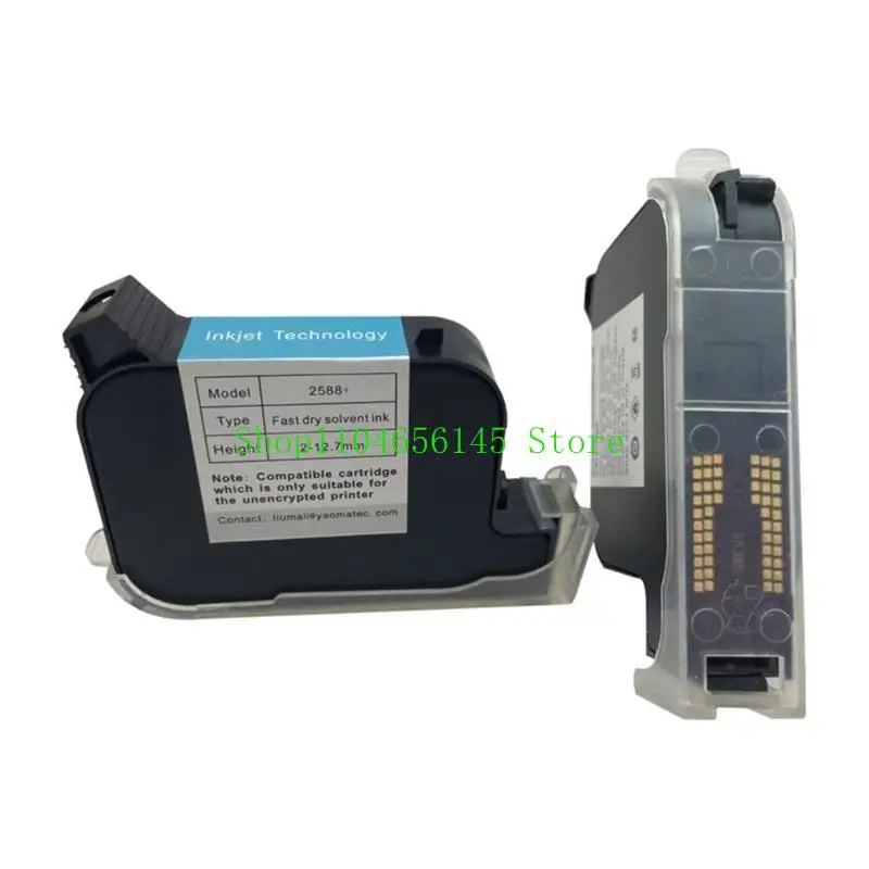 Cartuccia d'inchiostro eco solvente ad asciugatura rapida 600 DPI 12,7 mm Stampante termica portatile a getto d'inchiostro Coder a getto d'inchiostro 2588 2588+ Nero/Rosso/Blu