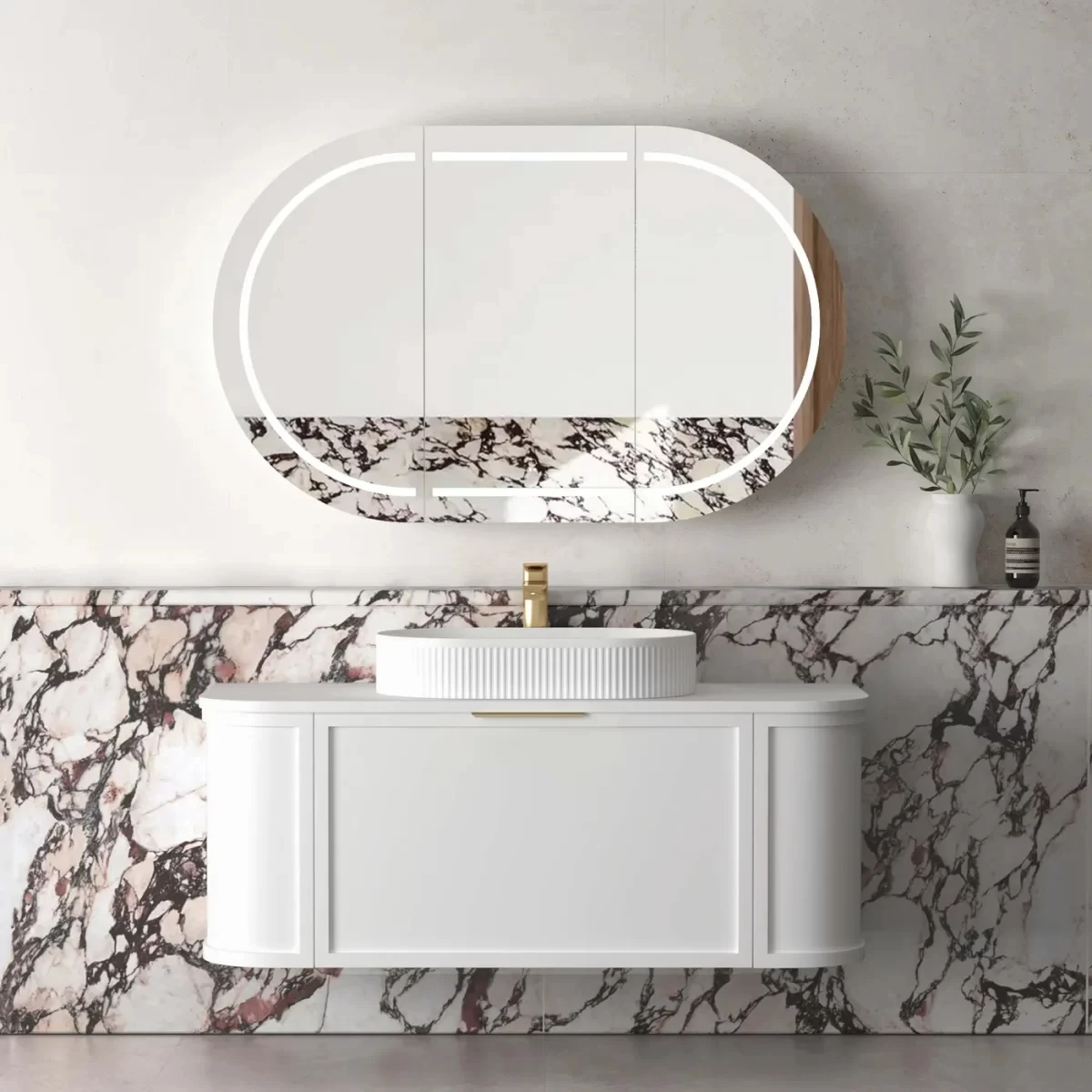 

Modern Lacquer Wood Wall-Mounted Bathroom Vanity Cabinet with Single Sink Mirror and Waterproof Finish Customizable