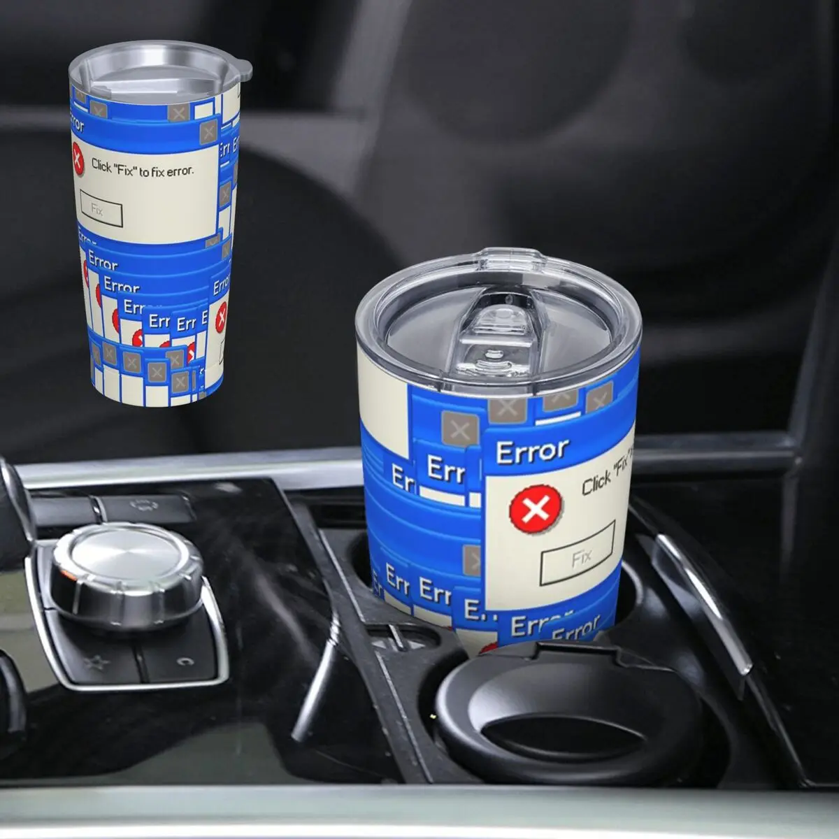 Windows Xp Error Tiled Stainless Steel Tumbler Vacuum Insulated Mug Thermal Cold Bottle Straws With Lid 20oz