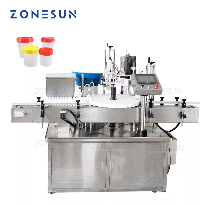 ZONESUN Automatic Pneumatic Perfume Beer Drinking Water Milk Essential Oil Liquid Filling Vial Glass Bottle sealing Machine