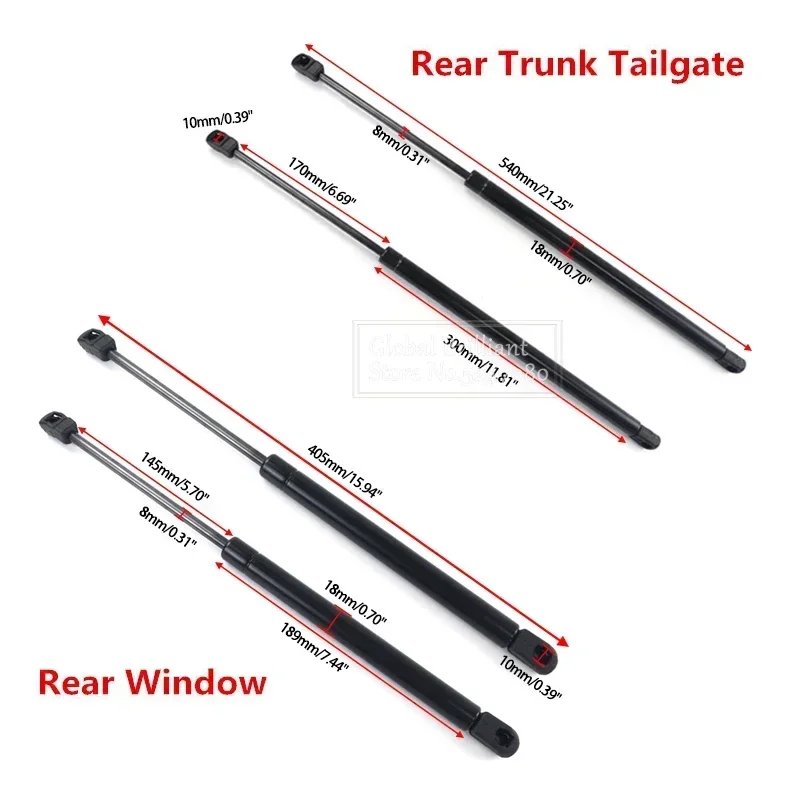 2/4Pc Rear Trunk Tailgate Boot Rear Window Glass Gas Spring Shock Lift Strut Struts Support Bar Rod For Hyundai Tucson 2005-2012