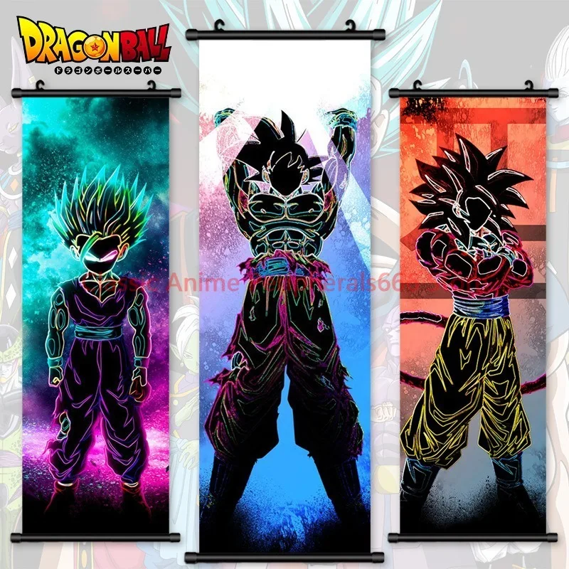 High-definition spray-painted Dragon Ball Super Saiyan anime character Goku poster two-dimensional wall hanging painting