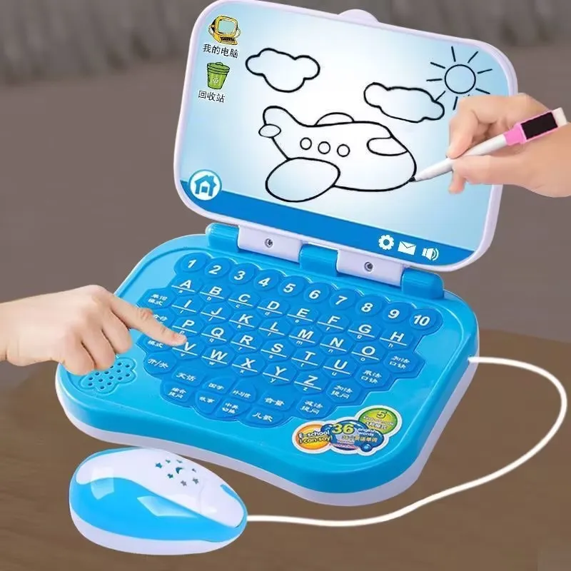 English Learning Small Laptop Toy for Kids. Boys and Girls Computer for Aphabet ABC.Numbers.Words.Spelling.Maths.Music