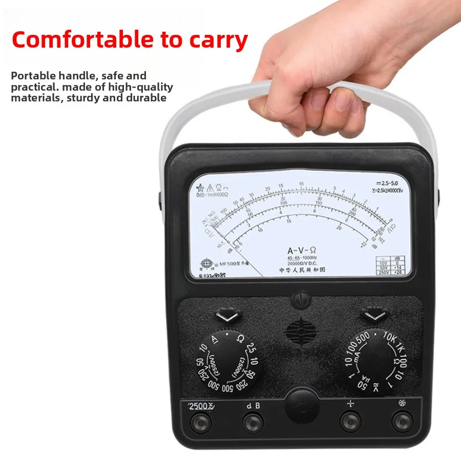 MF500 Pointer Multimeter High Precision Internal Magnetic External Magnetic Machinery Electrical Maintenance Anti-burn
