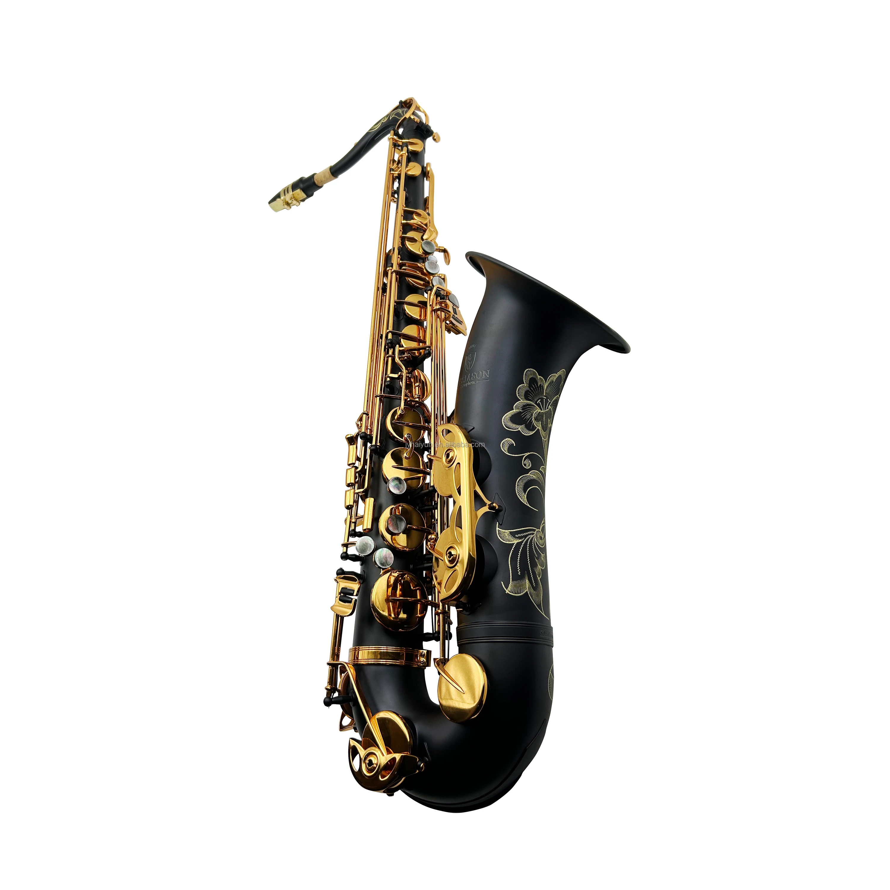 

High Quality Professional BB Tenor Saxophone Black Nickel Matt Body Lacquer Keys JYTS103DBNMTGL Waterproof Case