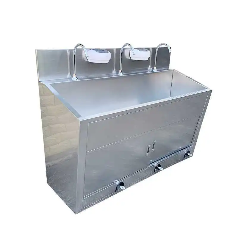 

Hand pool 304 cleaning brush induction hand basin foot pedal hand basin sink stainless steel pool