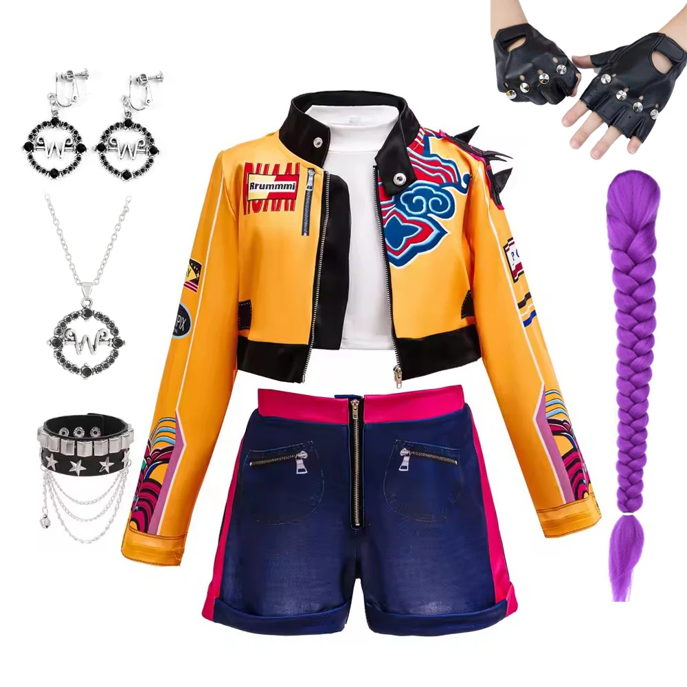 Costume de chanteuse pour enfants, 3 pièces, déguisement pour fille, tenue de spectacle musical, costume de danse, uniforme d'équipe de cosplay pour enfant