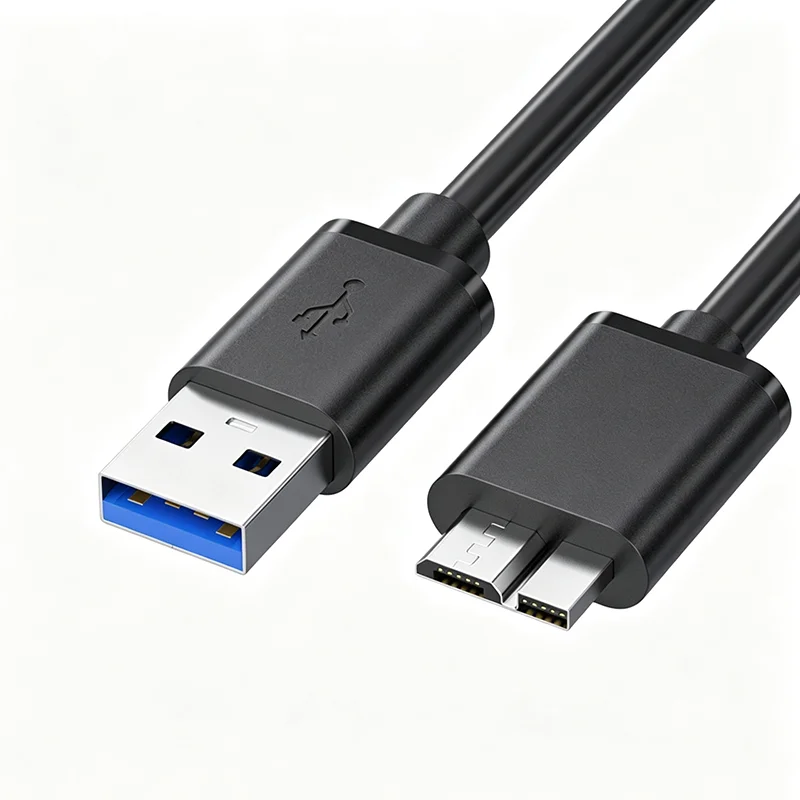 Micro USB 3.0 to USB 3.0 A Male Cable Portable Mobile Hard Disk Transfer Cord for Laptop PC