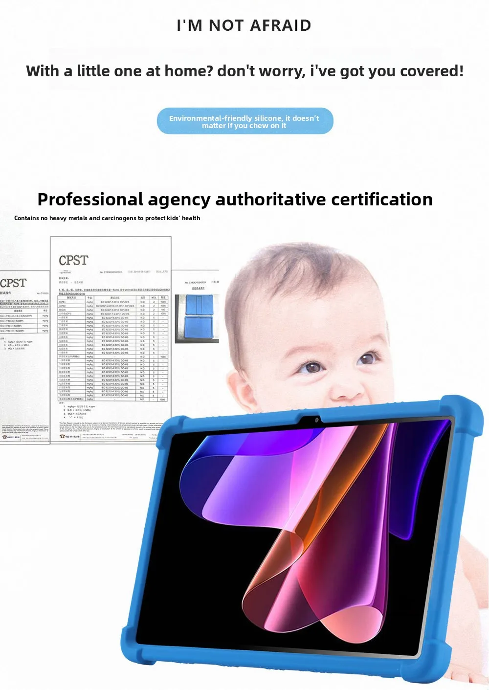 Hülle für Blackview Mega 2 12 Zoll Tablet, stoßfeste Schutzhülle mit Ständer, TPU-Ganzkörperhülle – Detail 4