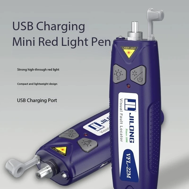 

JILONG Mini Visual Fault Locator 10mW 20mW 30mW wavelength FTTH VFL Optical Fiber 3A Laser With LED Light