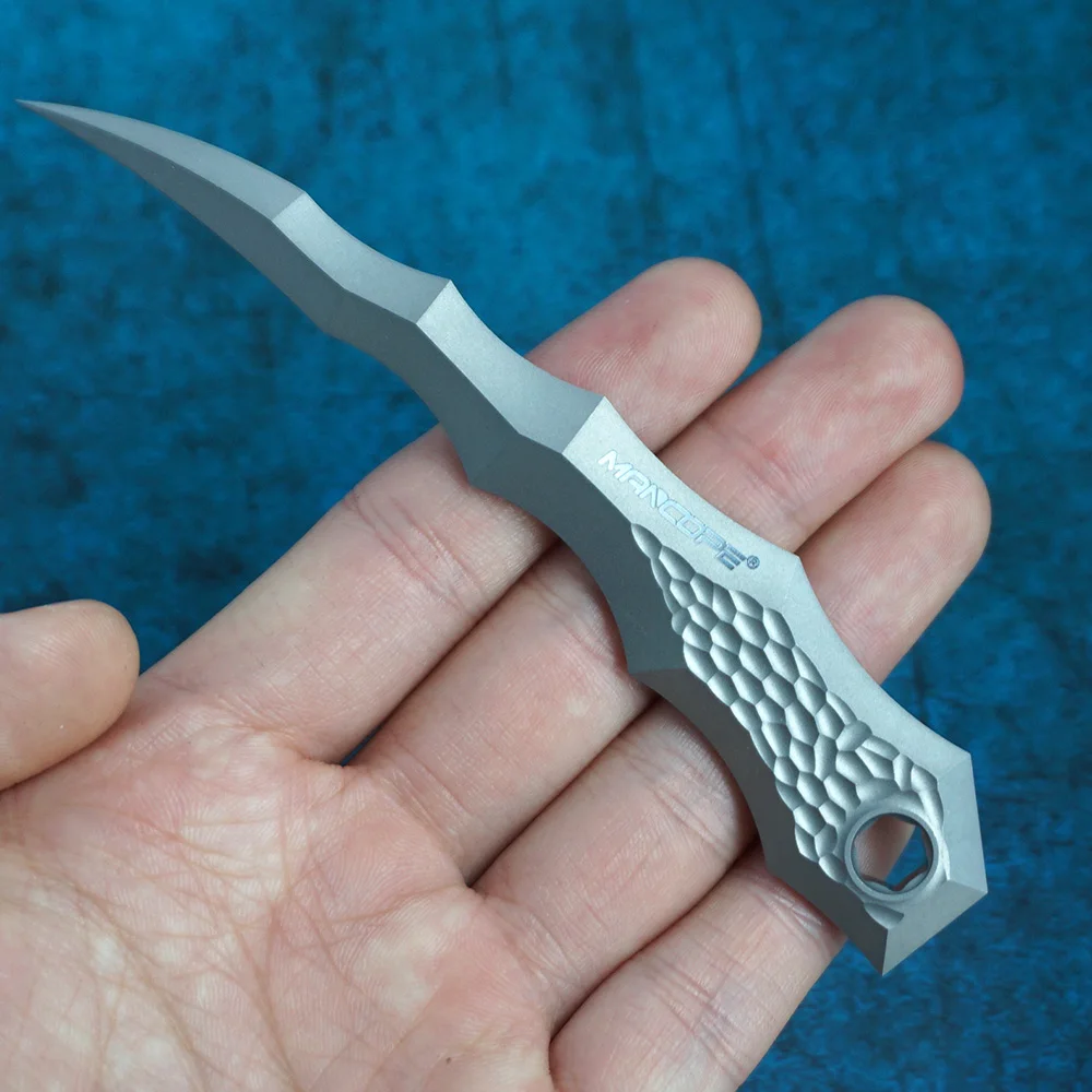 MANCOPE Titanium Wolverine Claws TC4 Tea Needle Multifunction Tool karambit Screw Wrench EDC Self-Defense Tools