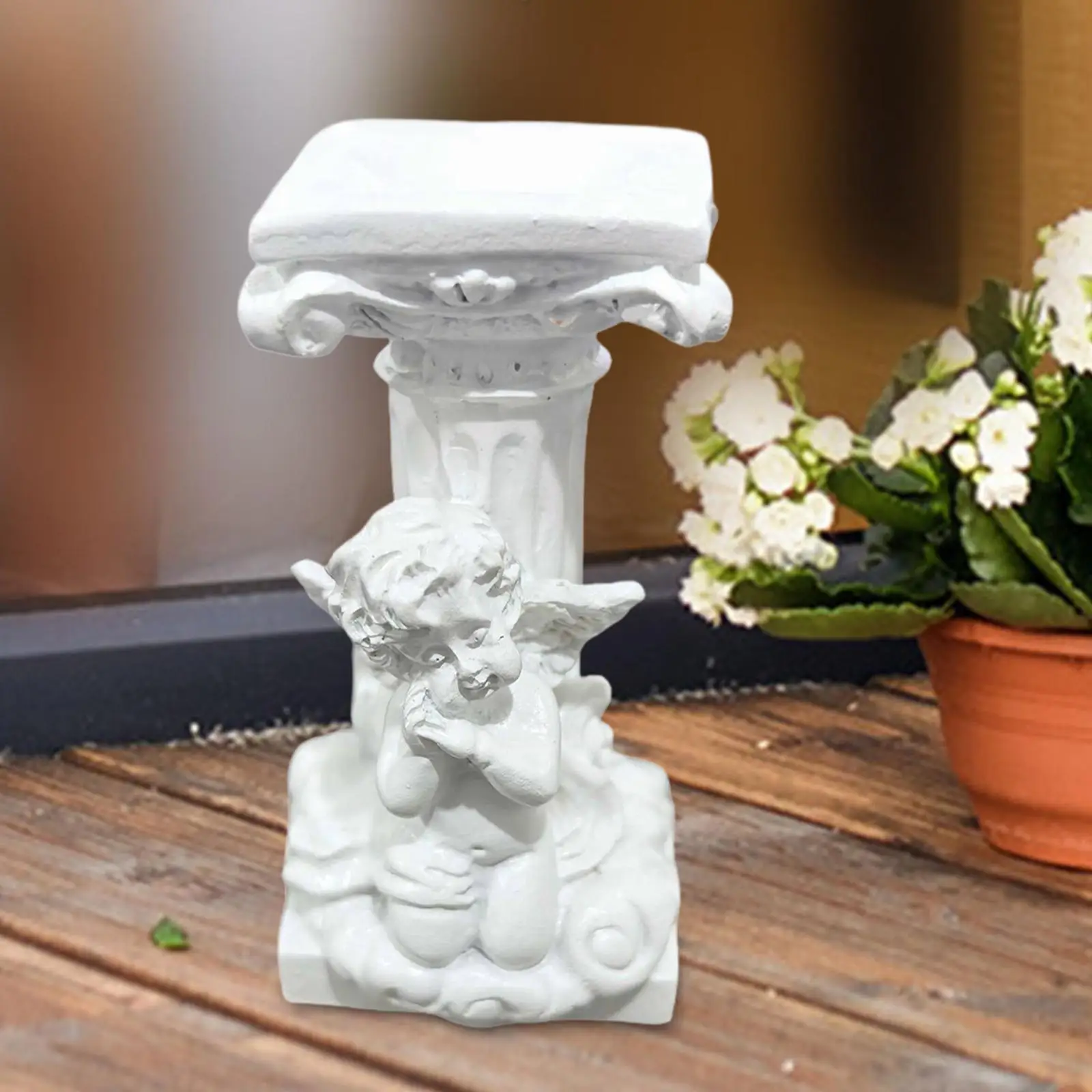 Angel Statue Outdoor Sculpture Collecting Fine Craftsmanship Decorative Figurine for Office Lawn Bedroom Walkway Living Room