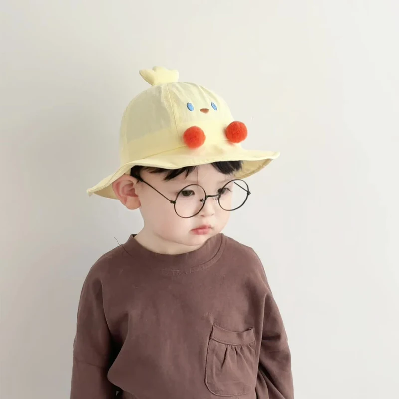 الأطفال دلو القبعات آذان ثلاثية الأبعاد لطيف الكرتون Kawaii المألوف تنوعا دلو القبعات كبيرة حافة الشمس الظل قبعات الحماية من الشمس