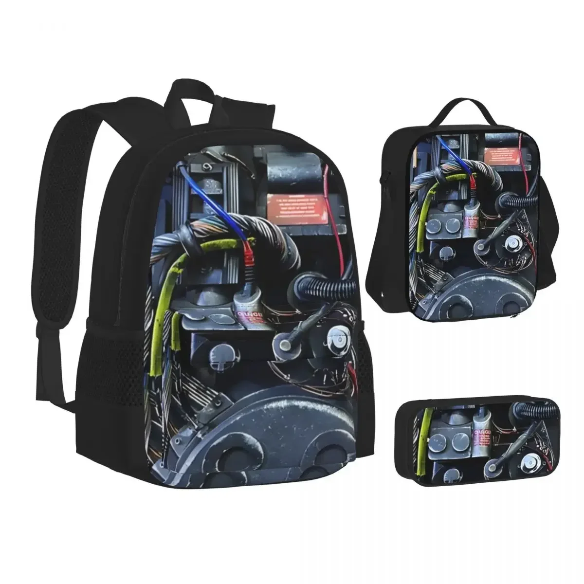 HOT Sale Ghostbuster Proton Pack Rugzak Schooltas, etui, lunchtascombinatie