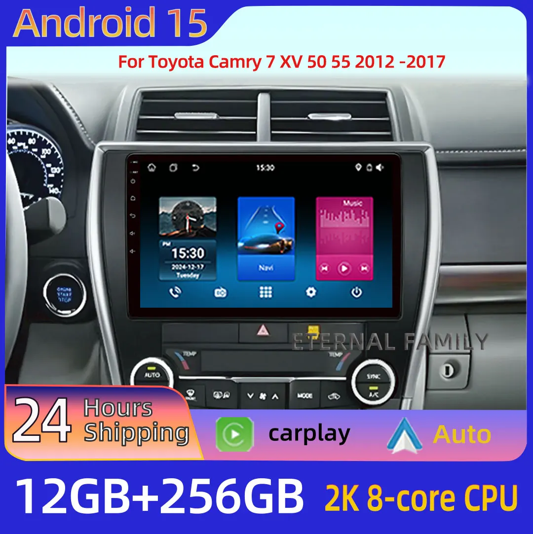 

Android car radio For Toyota Camry 7 XV 50 55 2012-2017 Multimedia Video Player GPS wireless carplay Head Unit 4G WIFI no 2din