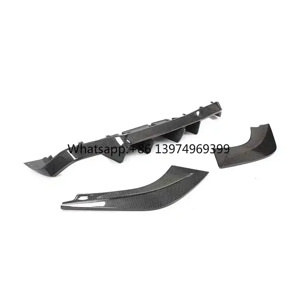 For BMW F87 M2 Competition CS 2016-2021 V Style Rear Lower Bumper Lip Diffuser Side Splitters 51128064715