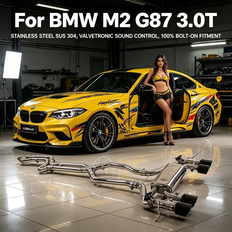 Performance GT4 Design Middle  M2 G87 3.0T Car Sound Upgrades 100%Compatible Muffler Pipe SS304 Racing Tuning Parts Kit Elite