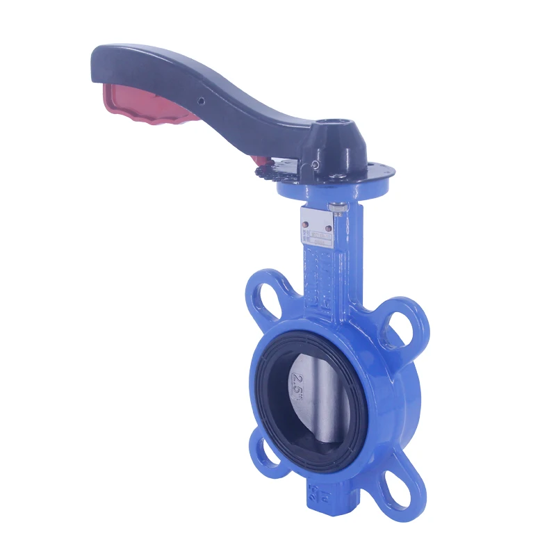 PTFE Lined Manual Wafer Soft Sealing Butterfly Valve PN16 for Water Media Low Temperature OEM Supported