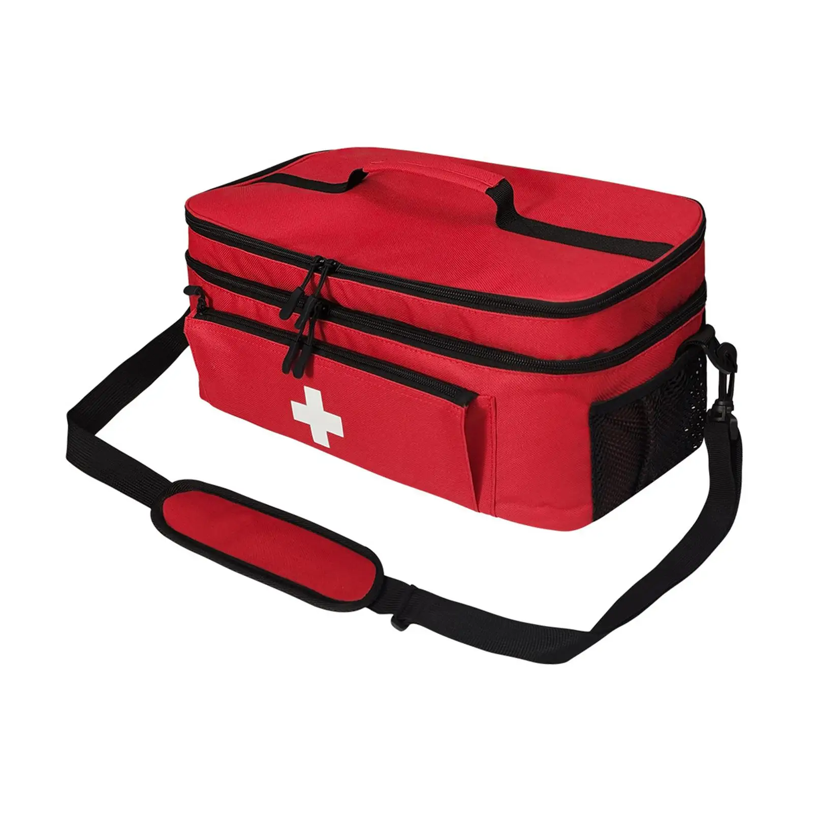 

Red Empty Travel First Aid Bag Storage Compact Durable Organizer Double Layer Gift For All Occasions