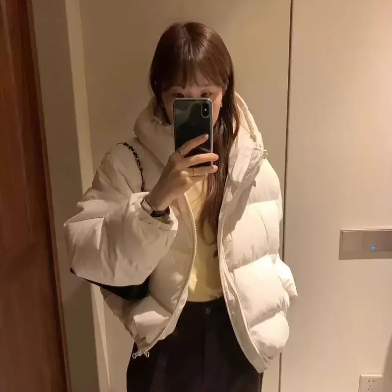 أوقية 2025 شتاء جديد Sle Dongdaemun بسيط متعدد الاستخدامات دافئ بقلنسوة 90 Du down Jaet ملابس خارجية نسائية Faion كورية... #5