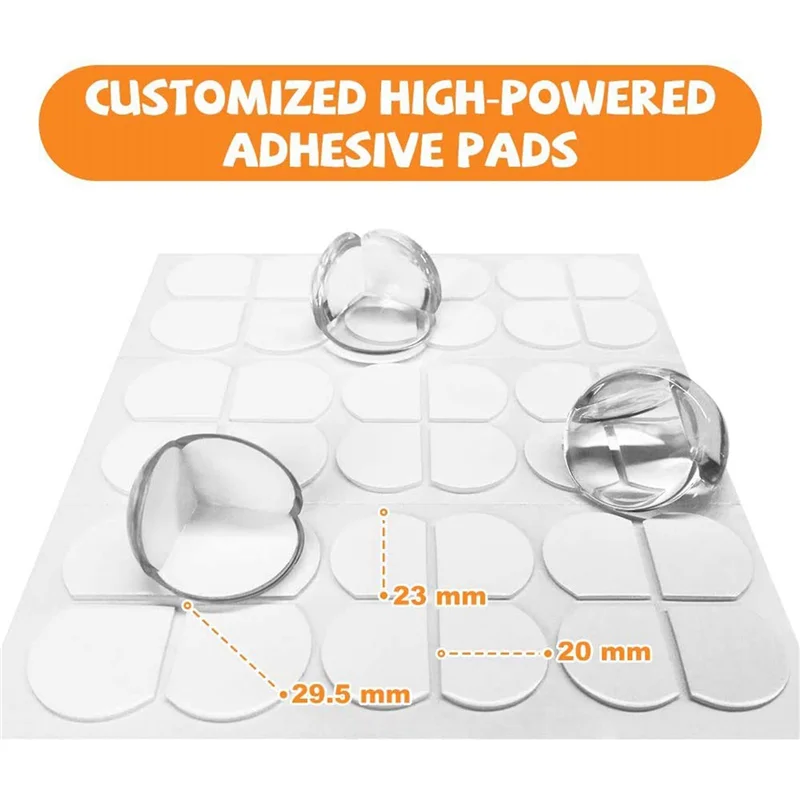 X18A-واقي زوايا، واقيات زوايا الطاولة المقاومة للأطفال، تحافظ على سلامة الطفل، واقيات للزوايا الحادة للأثاث (54 عبوة)