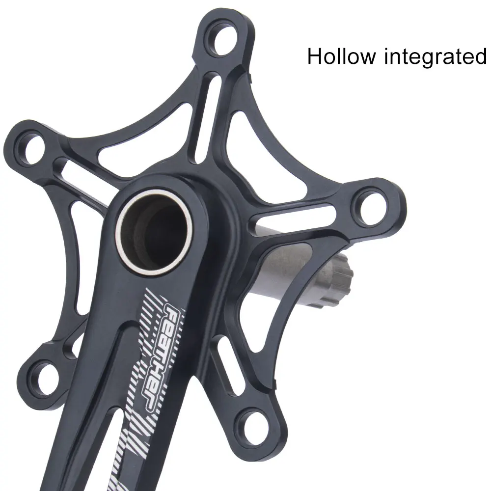 BOLANY-Manivelle de vélo pliante en alliage d'aluminium, 5 boulons, support rapide astronomique, roulement en céramique, pédalier de vélo anodisé CNC, 170mm, 130BCD