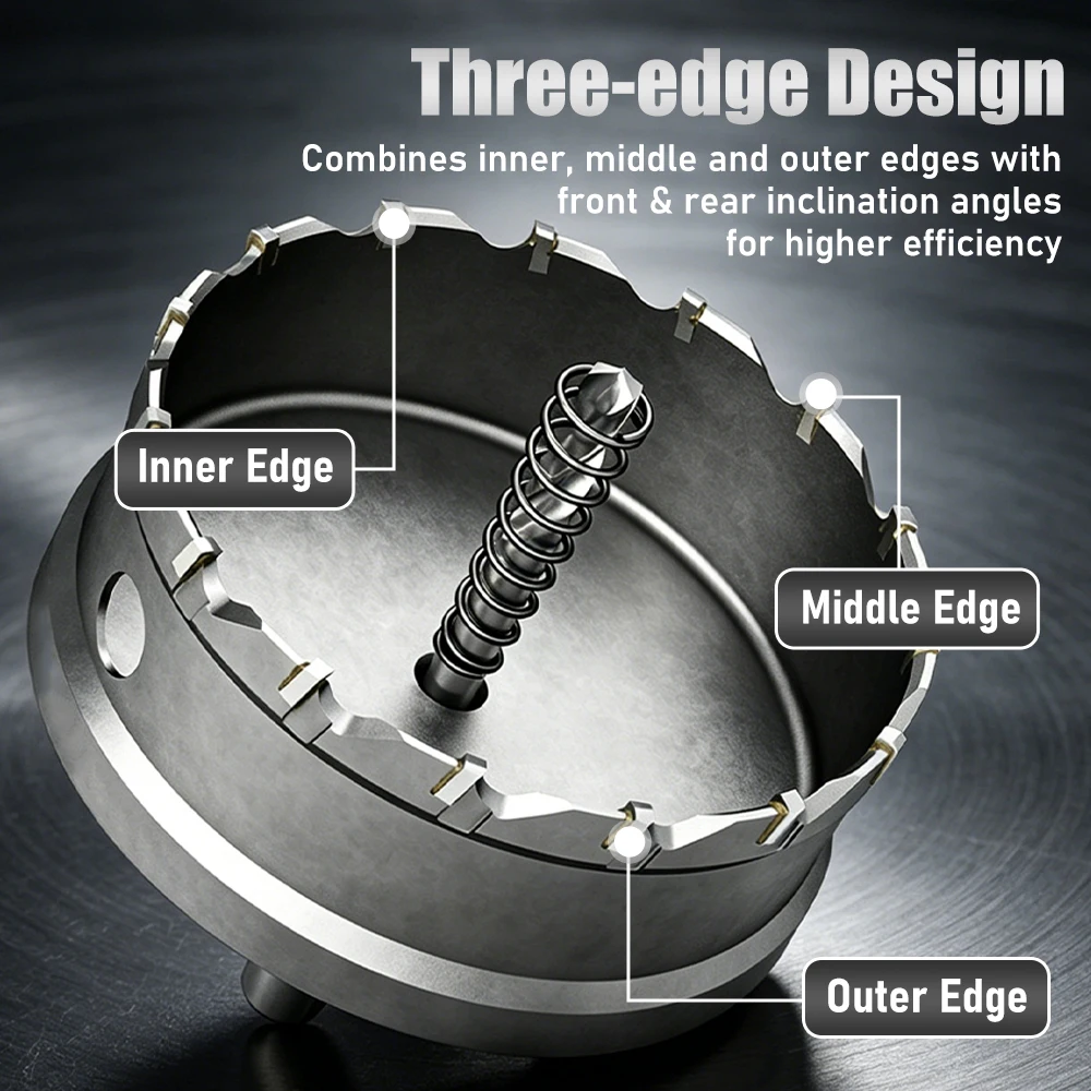 12-100mm TCT Hartmetall-Lochsägen, Wolframlegierung-Lochschneider, für Edelstahl, Aluminium & Alle Metalleinsätze – Detail 4