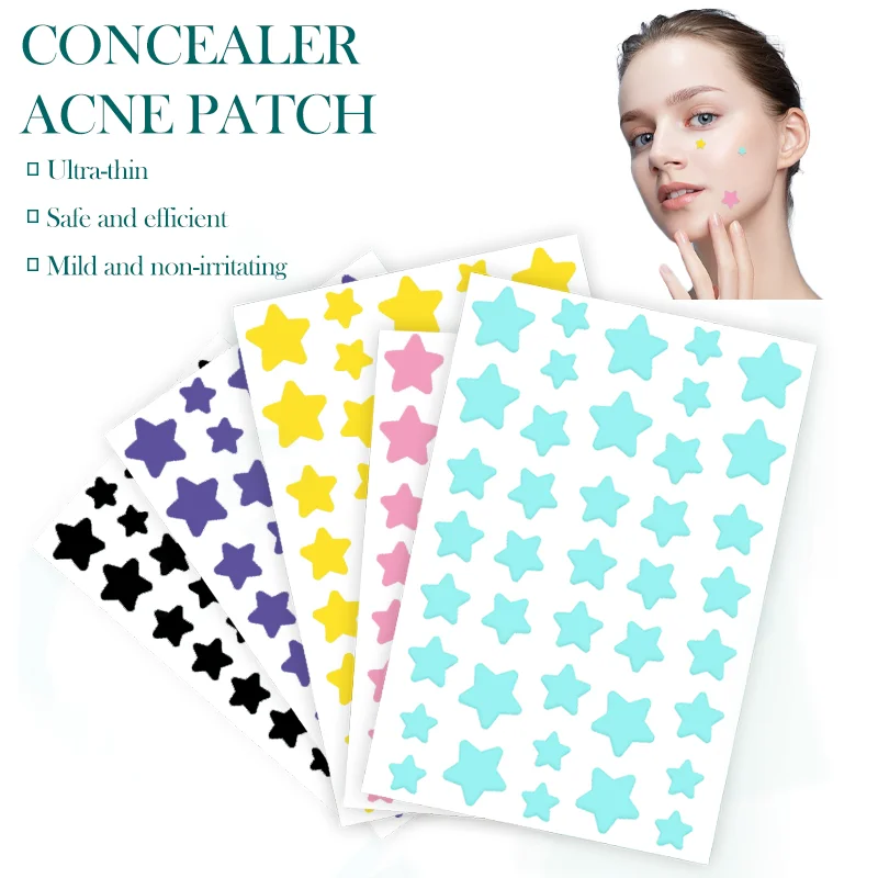 40-240PCS  Colorful Acne Pimple Patch Sticker Waterproof Removal Pimple Anti-Acne Hydrocolloid Patches Spot Marks Repair Sticker