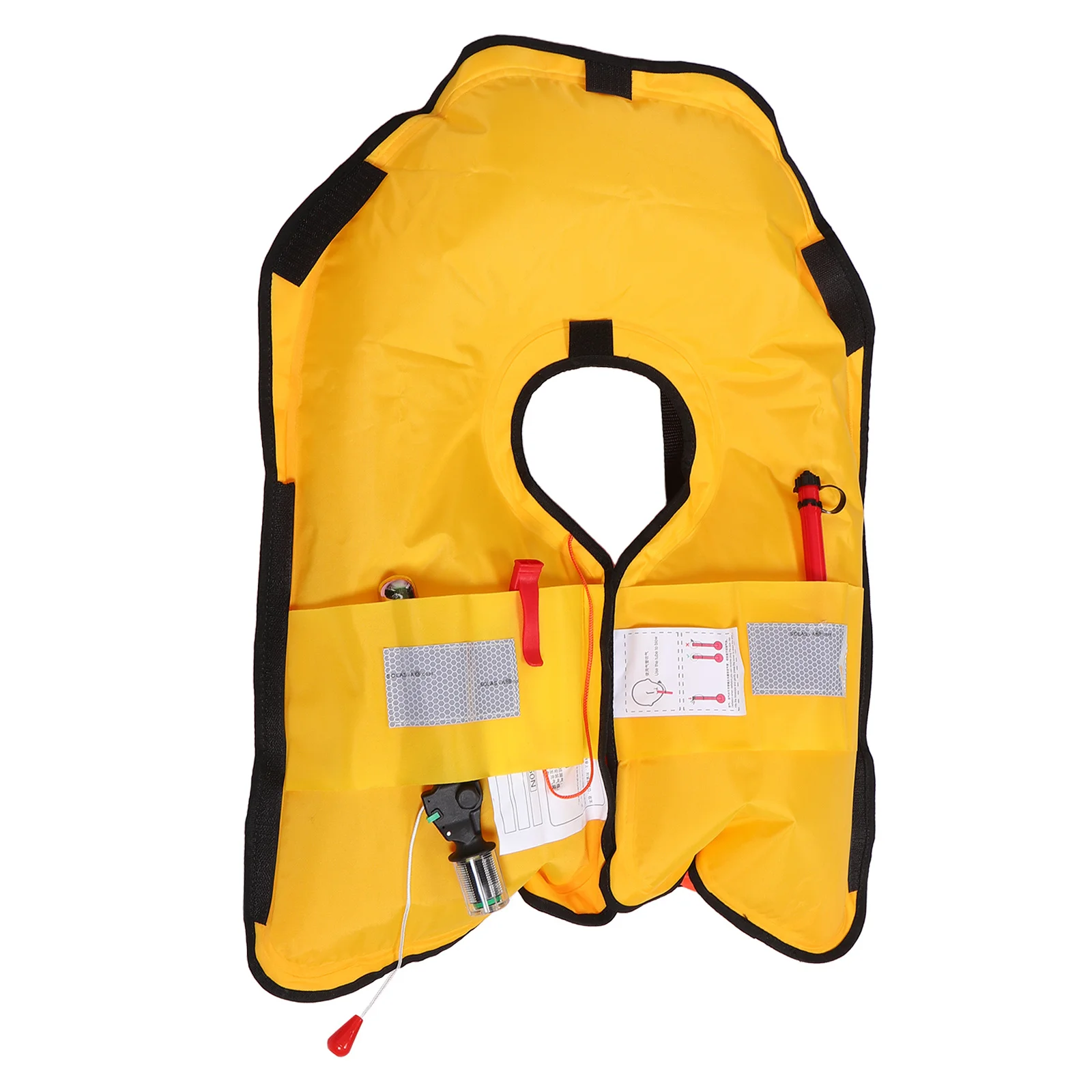 سترة نجاة أوتوماتيكية قابلة للنفخ للبالغين - سترة سباحة قابلة للتعديل مع شرائط عاكسة - نفخ سريع للتجديف بالغطس والتجديف #6