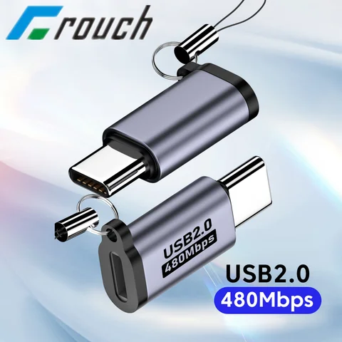 Adapter Micro USB na Type C Mini USB na USB C 480Mbps Szybkie ładowanie danych Złącze USBC na Lightning Adapter do iphone'a Android