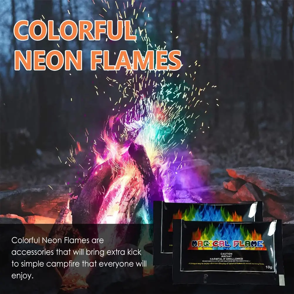 Colourful Fire Magic Fire Powder Changing Flame Party Halloween Christmas Fire Pits Fireplace Stove Outdoor Events Magic Trick