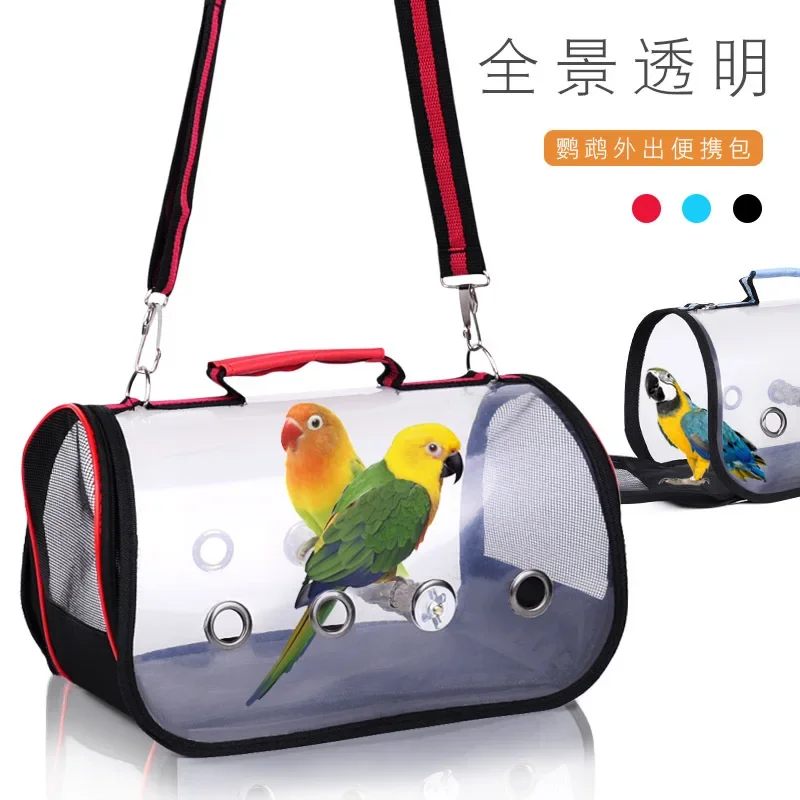 Bird Station Parrot Outgoing Bag Pet  Transparent  Backpack Cross border Hot Selling  Supplies