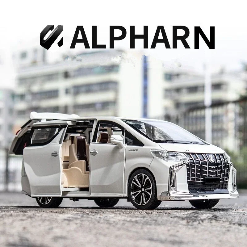 

1:24 TOYOTA Alphard MPV модель автомобиля из сплава, Литые и игрушечные модели, коллекция моделей искусственных звуков, детская игрушка в подарок