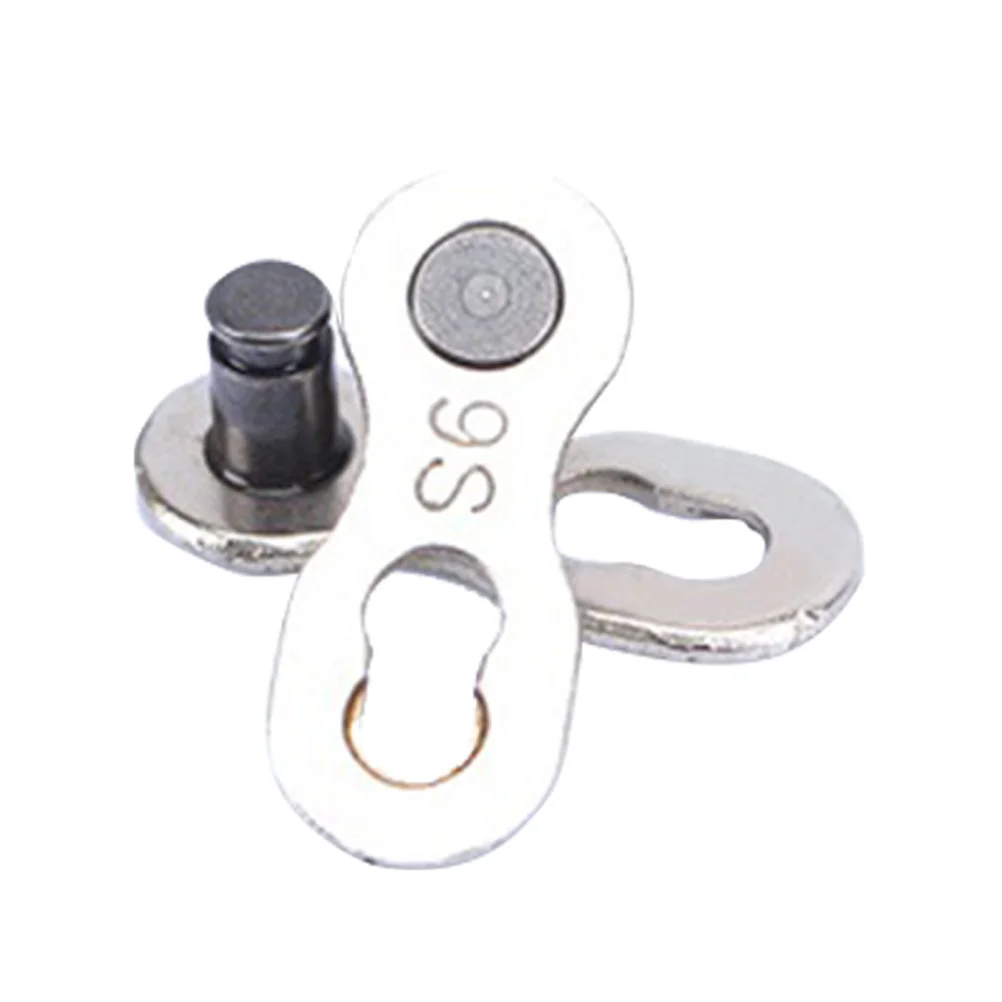 1Pair Bike Chain 9 Suitable Durable Accessory for Temporary Use Or Repair Silver Chain Joint Accessory
