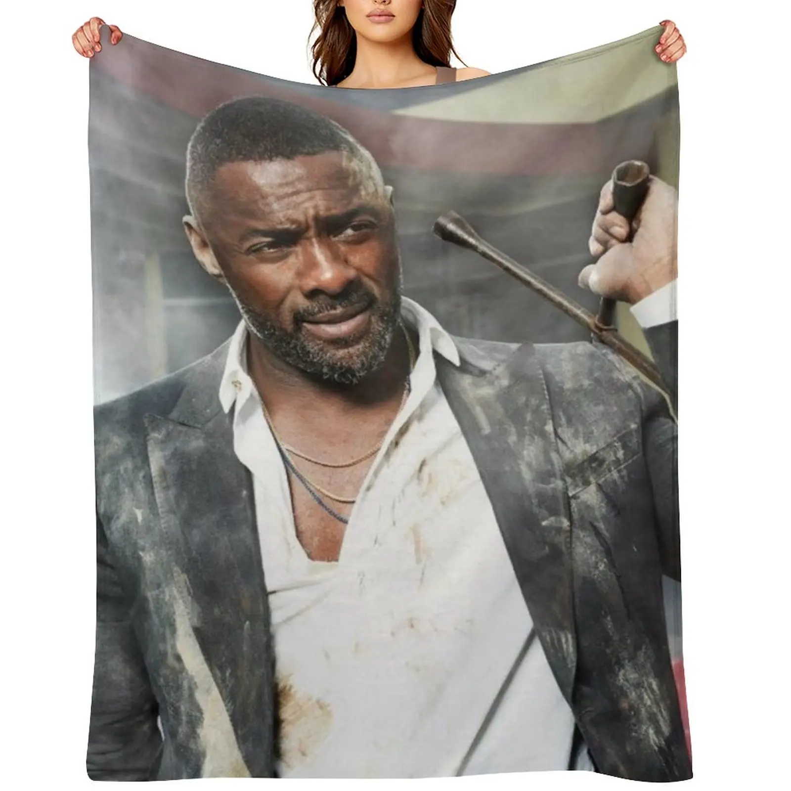 

idris elba Throw Blanket funny gift Extra Large Throw christmas gifts Flannel Fabric Blankets