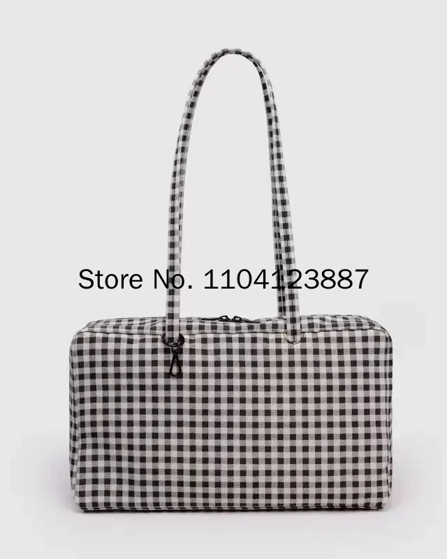 Nylon Quadratische Schultertasche Große Kapazität Canvas-Handtasche Leichte Reißverschluss-Tragetasche Tägliche Pendler-Reisetasche Aufbewahrungstasche Fitness-Geschenk – Detail 14