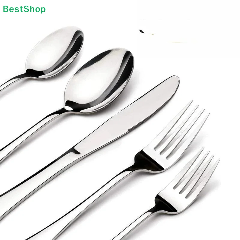 1/3/5 PCS Stainless Steel Flatware Cutlery Set Mirror Finish Rust Proof For Home Restaurant Dining Daily Use