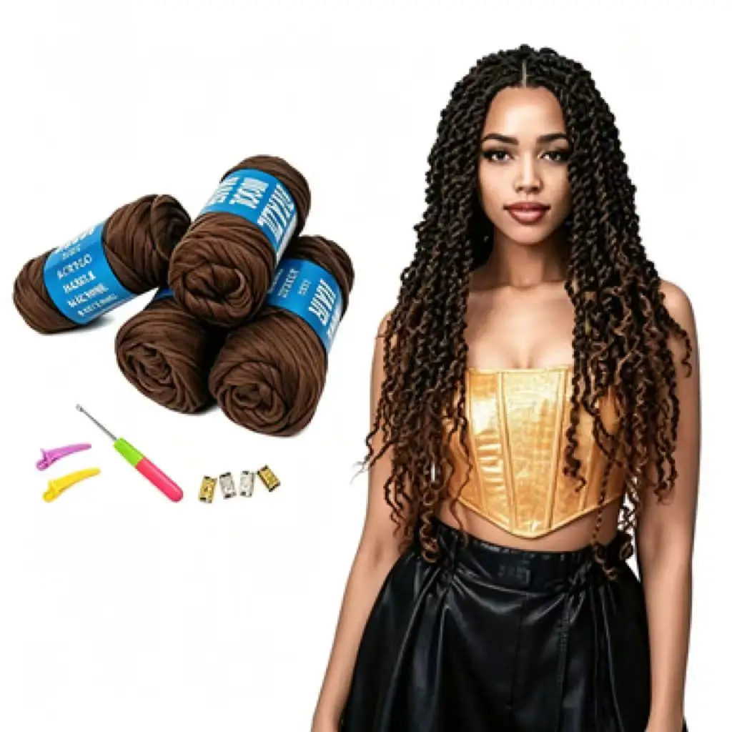70g/ball Synthetic Artificial Senegalese Twisting Wig Hair Brazilian Wool Hair Yarn for Braiding Attachment Knitting Salon