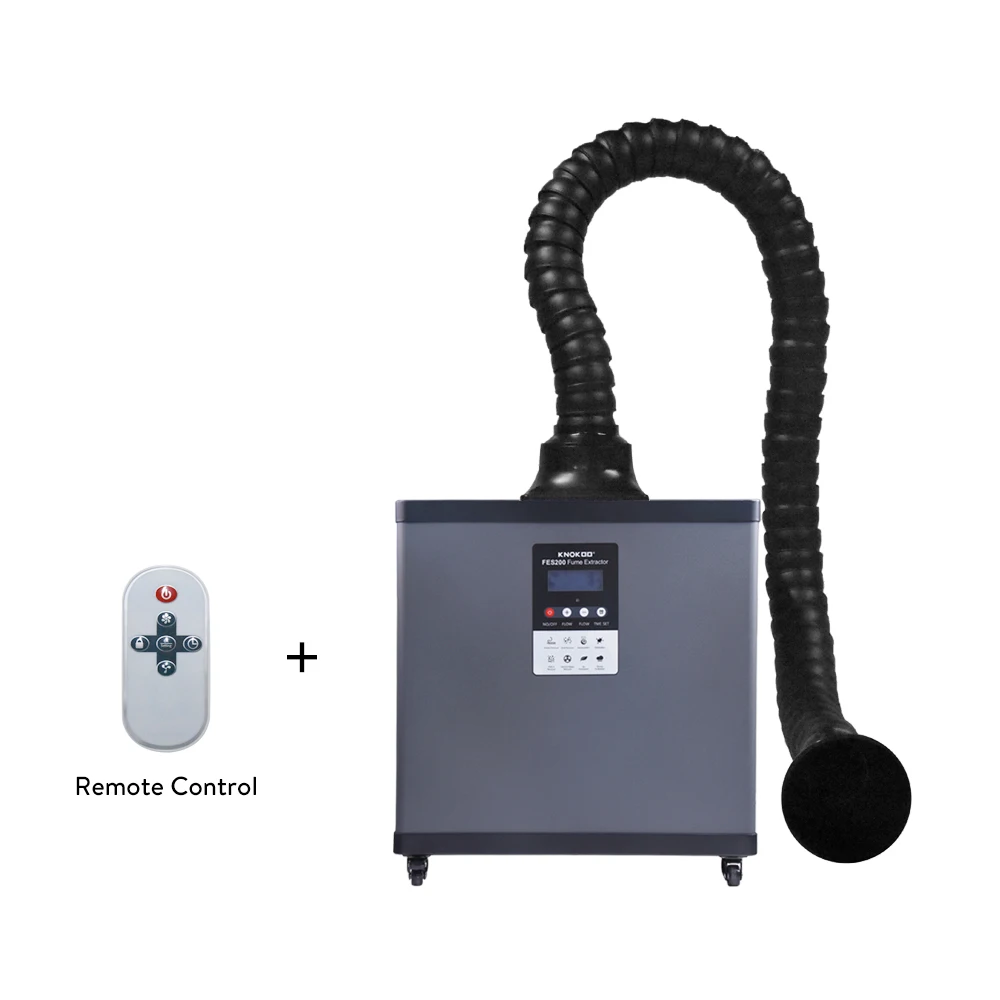 KNOKOO Extrator de fumaça de solda a laser 210W Absorvedor de fumaça de soldagem FES200 Hepa Purificador de ar Evacuador de fumaça Impressão 3D e DTF