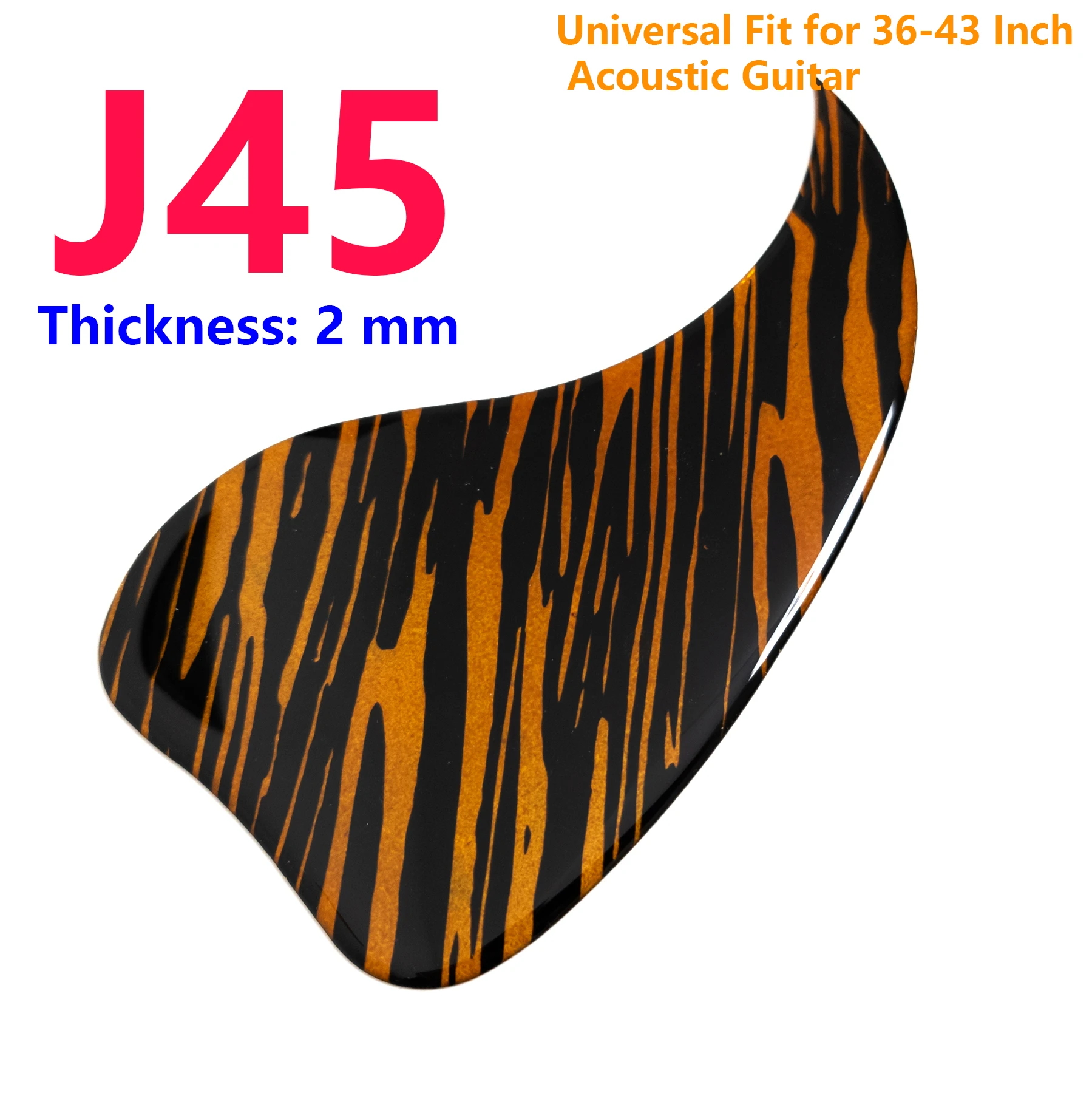 

Acoustic Guitar Pickguard J45 Water Drop Shape 2mm Universal for 36-41 inch acoustic Guitars Self Adhensive Scratch Plate