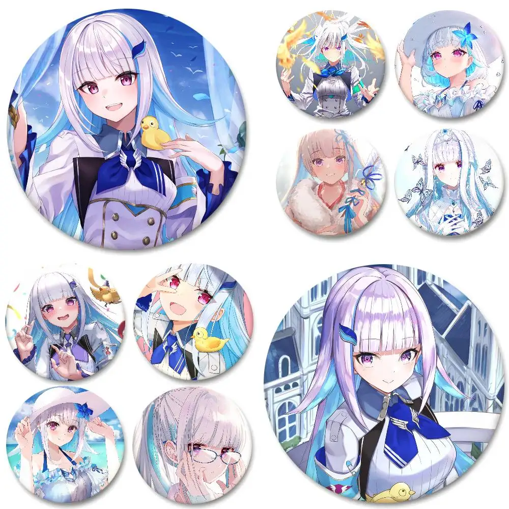 Anime Virtual Idol Lize Helesta Round Badge Creative Brooch Clothing Backpack Accessories Lapel Pin