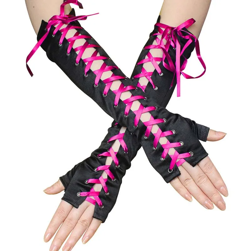 Gloves Long Bandage Tie Ribbon Women Outdoor Formal Christmas Gift Clothing Accessories Cute school Festive MW161