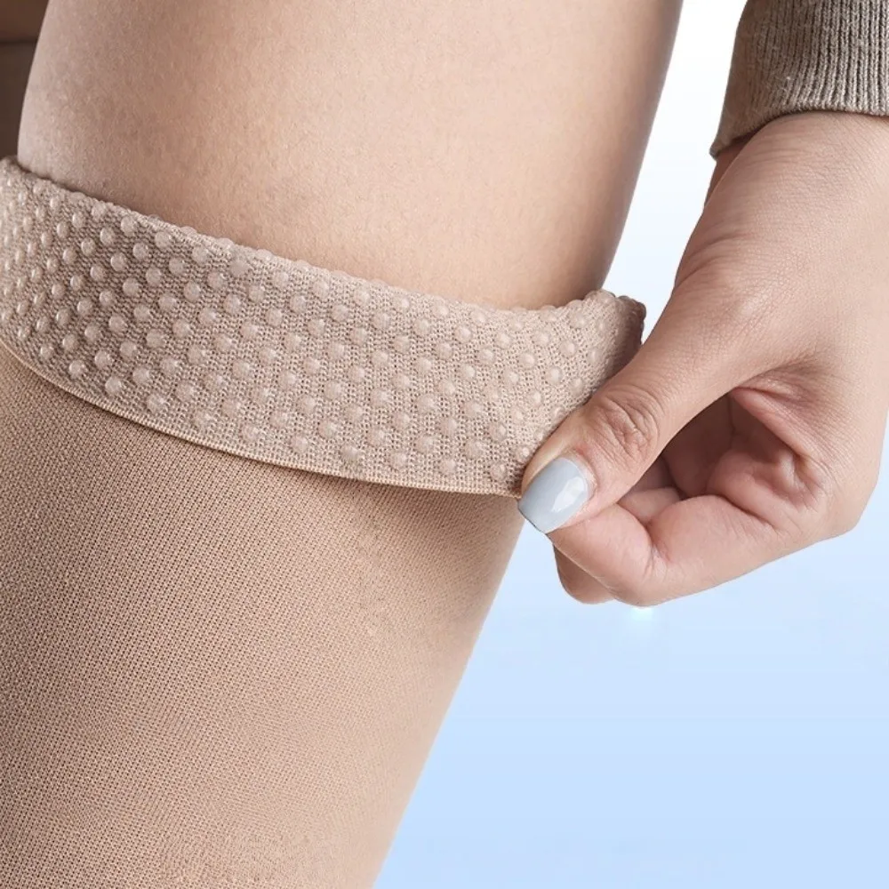 Knee High Pressure Level 2 Varicose Veins Socks Elastic Athletic Recovery 23-32mmHg Compression Socks Circulation Black