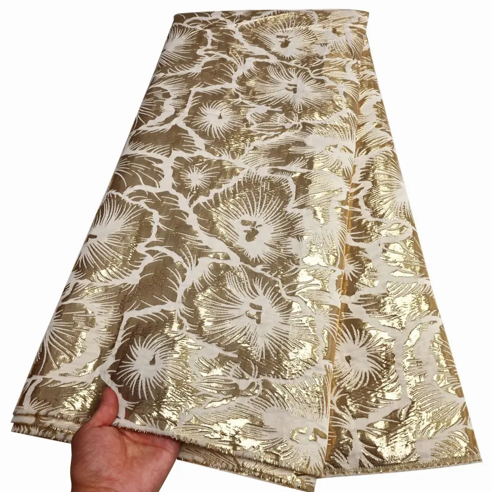 PGC Hot Sale African Floral Jacquard Lace 2024 High Quality Nigerian Luxury French Italy Brocade Fabric for Women Party Dress