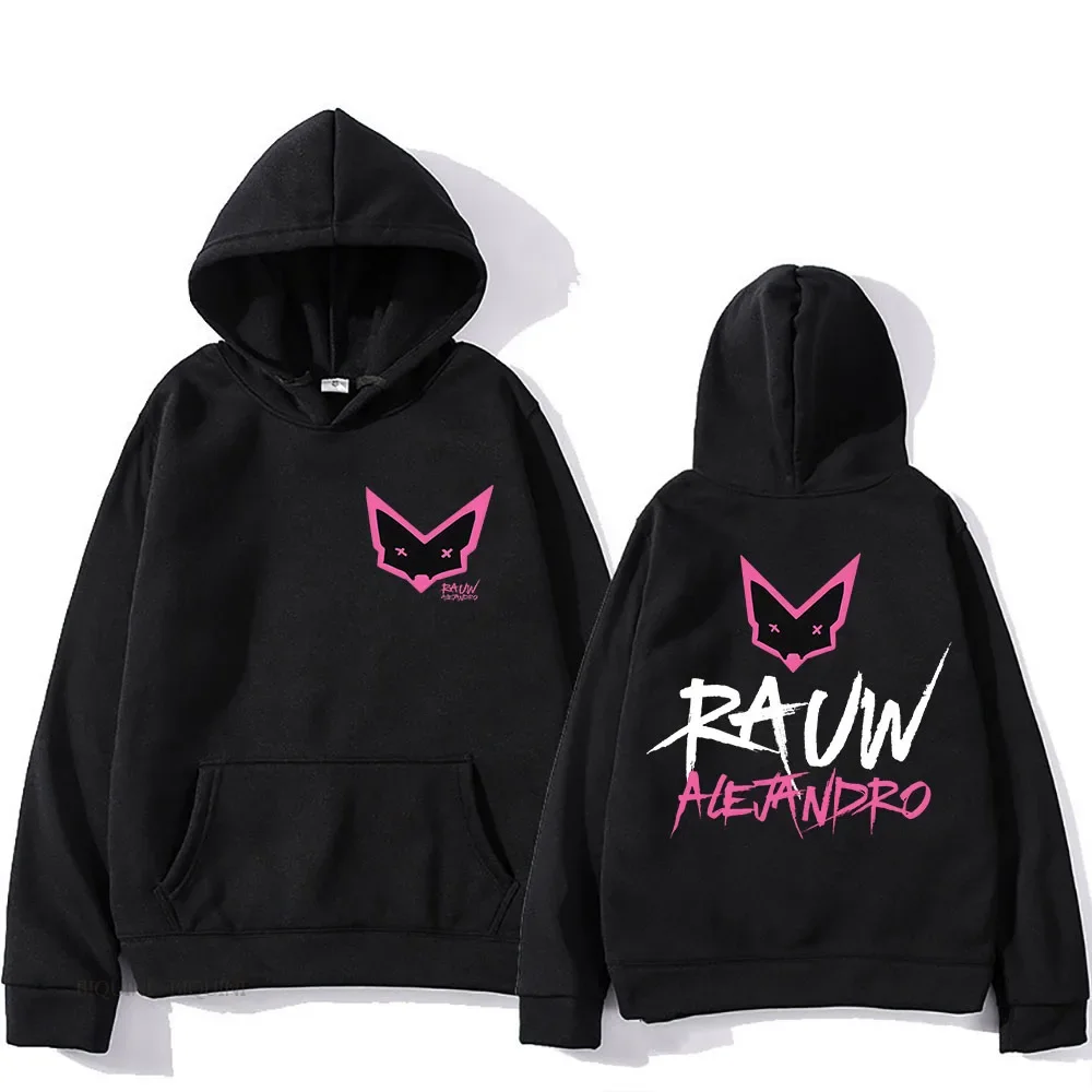 Rauw Alejandro Graphic Printing Hooded With Pocket Grunge Comfortable Sweatshirts Long Sleeve Gothic Clothes Moletom Punk Hoody