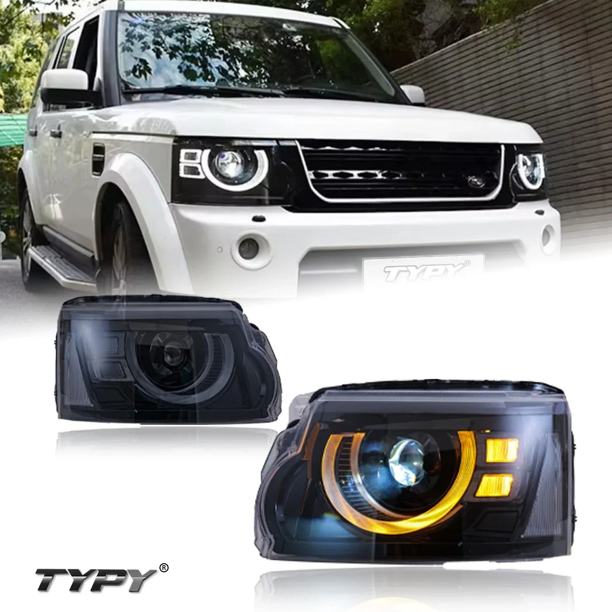 TYPY Original Wholesale Price Auto Headlight Assembly For Land Rover Discovery 2010-2016 Upgrade Modified LED Headlights