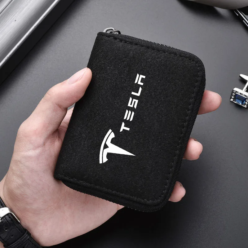 Copriauto per documenti portafogli da viaggio firmati porta carte di credito in pelle nuova borsa per carte portafoglio per accessori per auto tesla