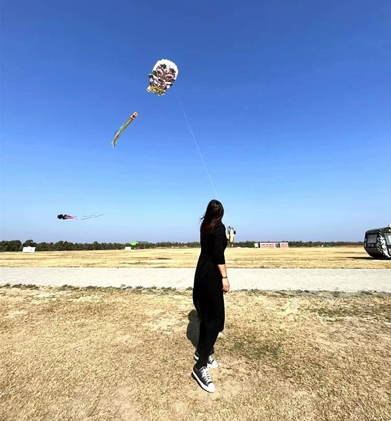 จัดส่งฟรี Lion Kites จีนแบบดั้งเดิม Kites Flying Inflatable Kites String Line ของเล่นกีฬาขนาดใหญ่ Kite นักบิน Kite