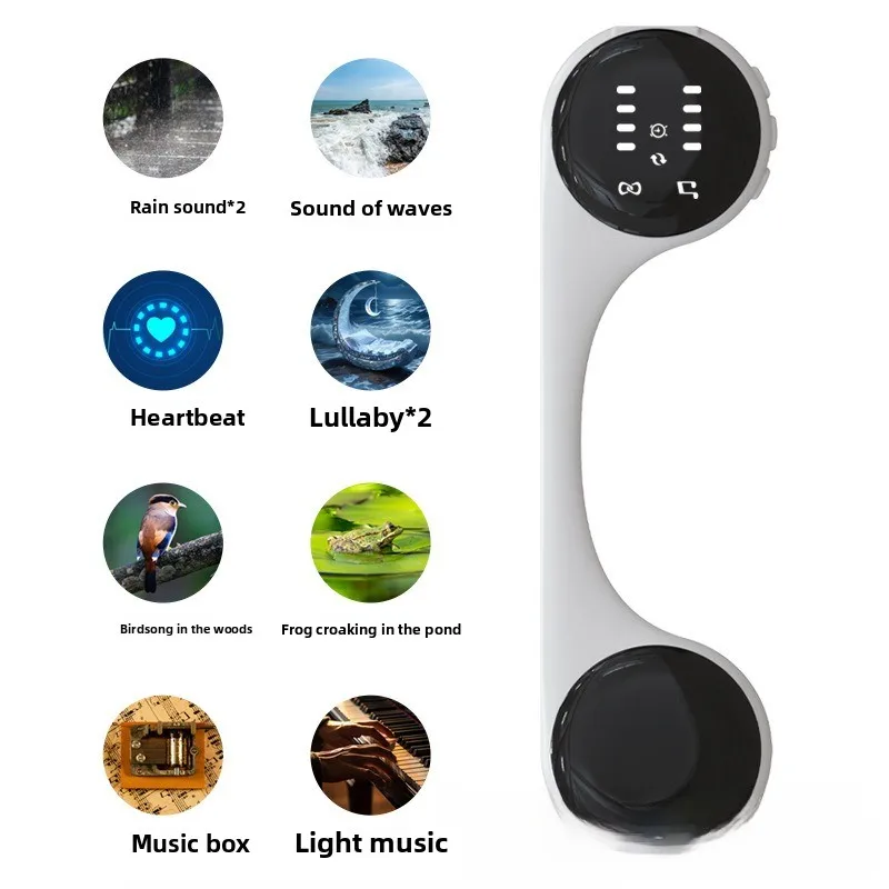 Bone Conduction Pillow Speaker Under Pillow Bluetooth Music Box Built‑in White Noise TF Card Supported Sleep Aid Machine